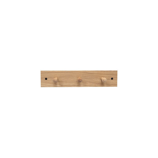 Oak Peg Rail - Exposed Hardware - uBaaHaus