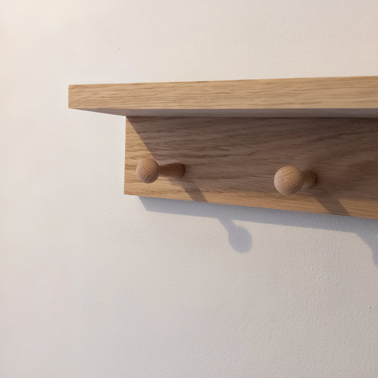 Oak Peg Rail With Shelf - uBaaHaus