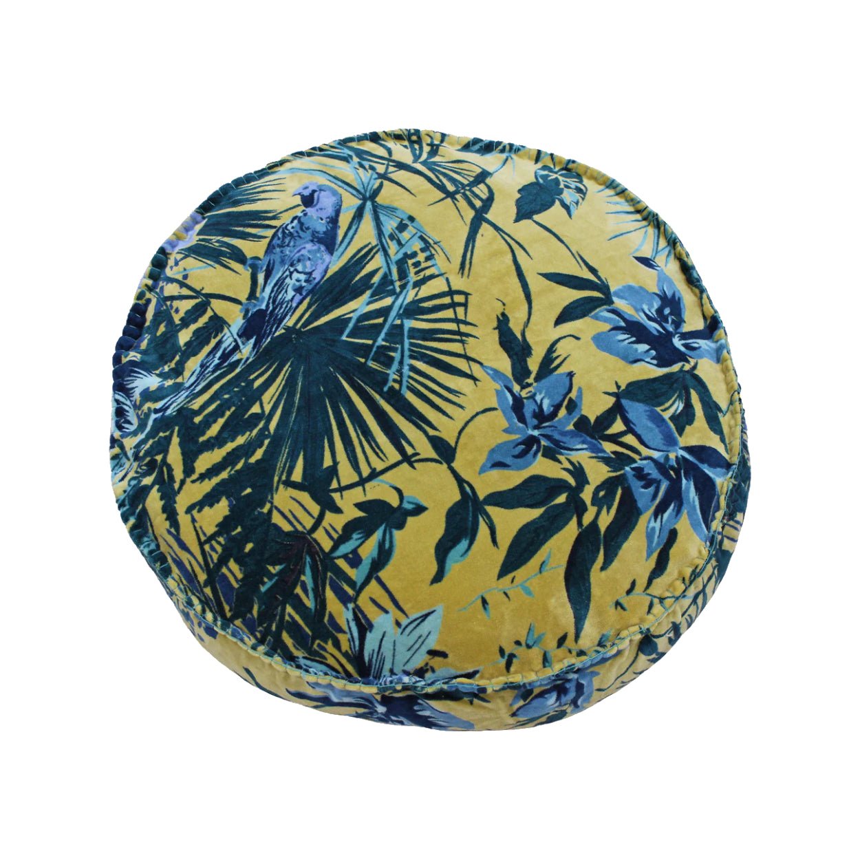 Paoletti - Round Teal Velvet Cushion - uBaaHaus