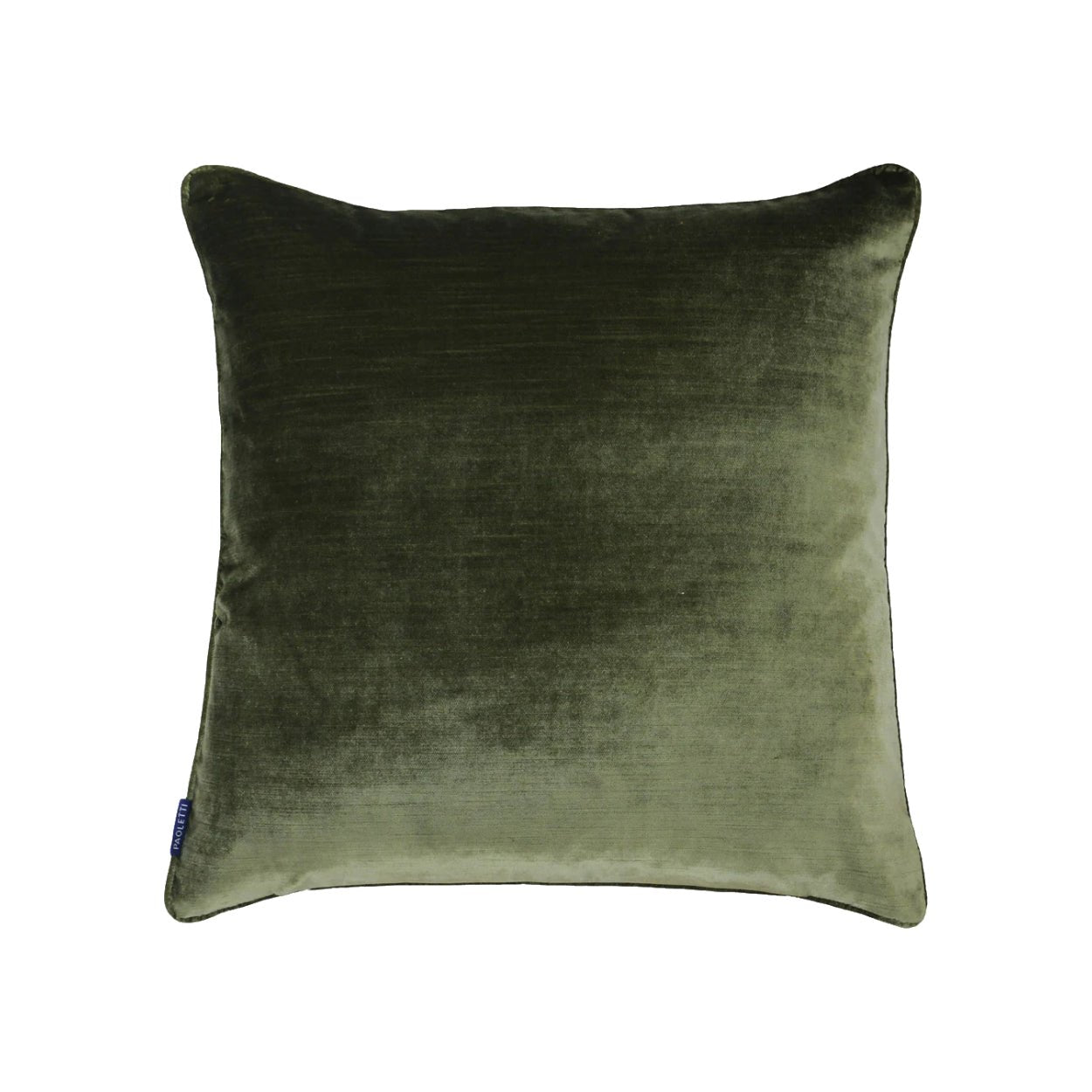 Paoletti - Olive Green Velvet Cushion - uBaaHaus