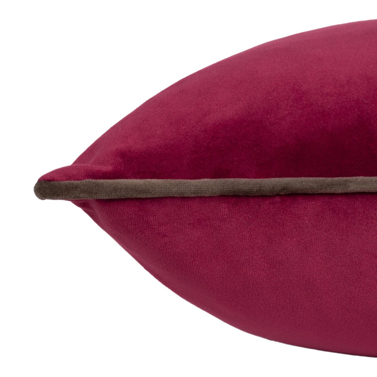 Paoletti - Cranberry Red Velvet Cushion - uBaaHaus
