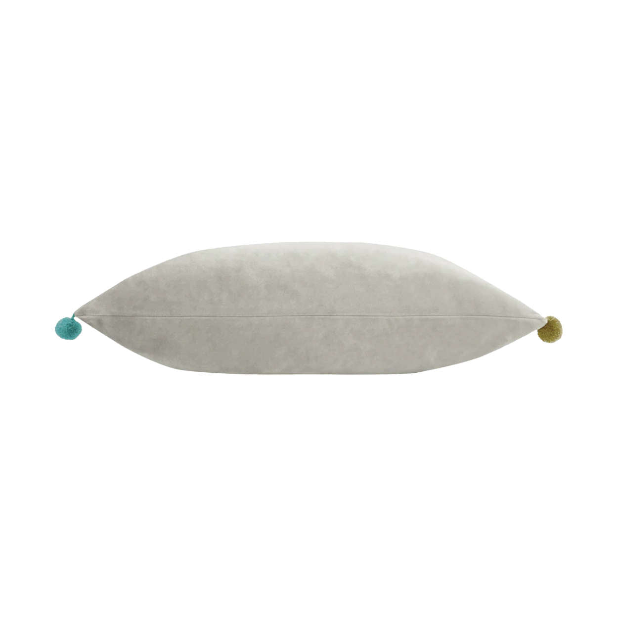 Paoletti - Dove White Pom Pom Velvet Cushion - uBaaHaus