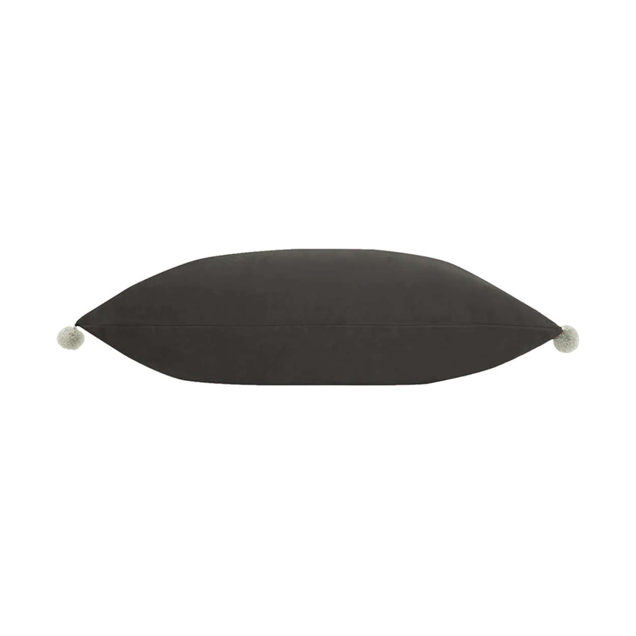 Paoletti - Mink Grey Pom Pom Velvet Cushion - uBaaHaus