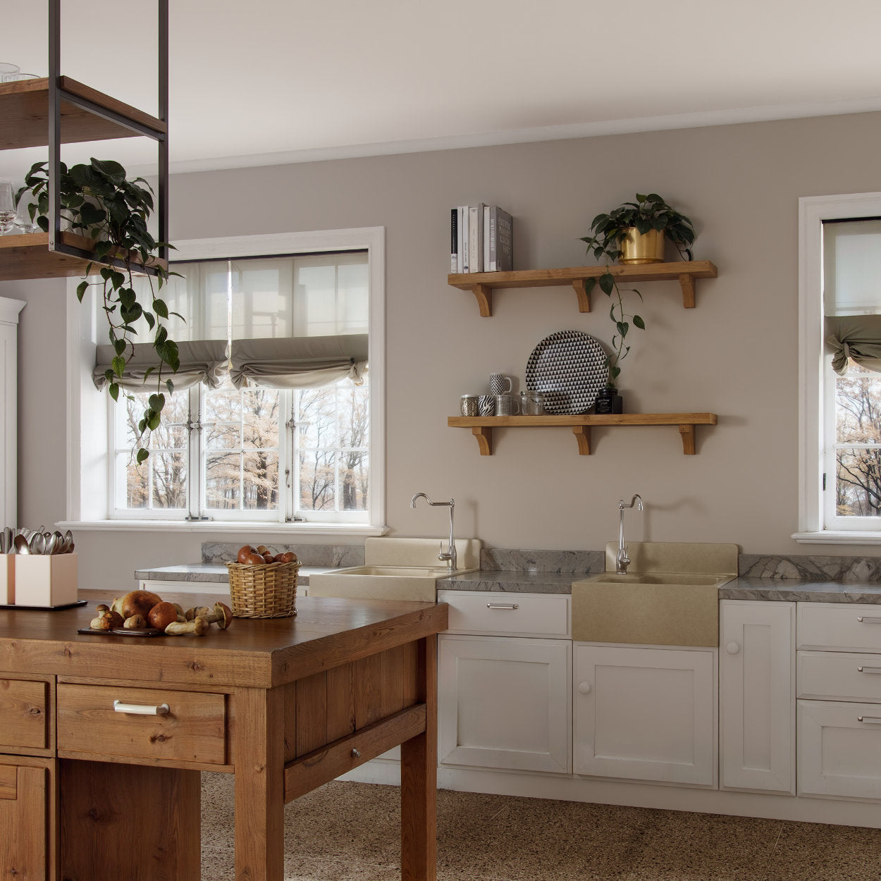 Thick Oak Brackets Shelf