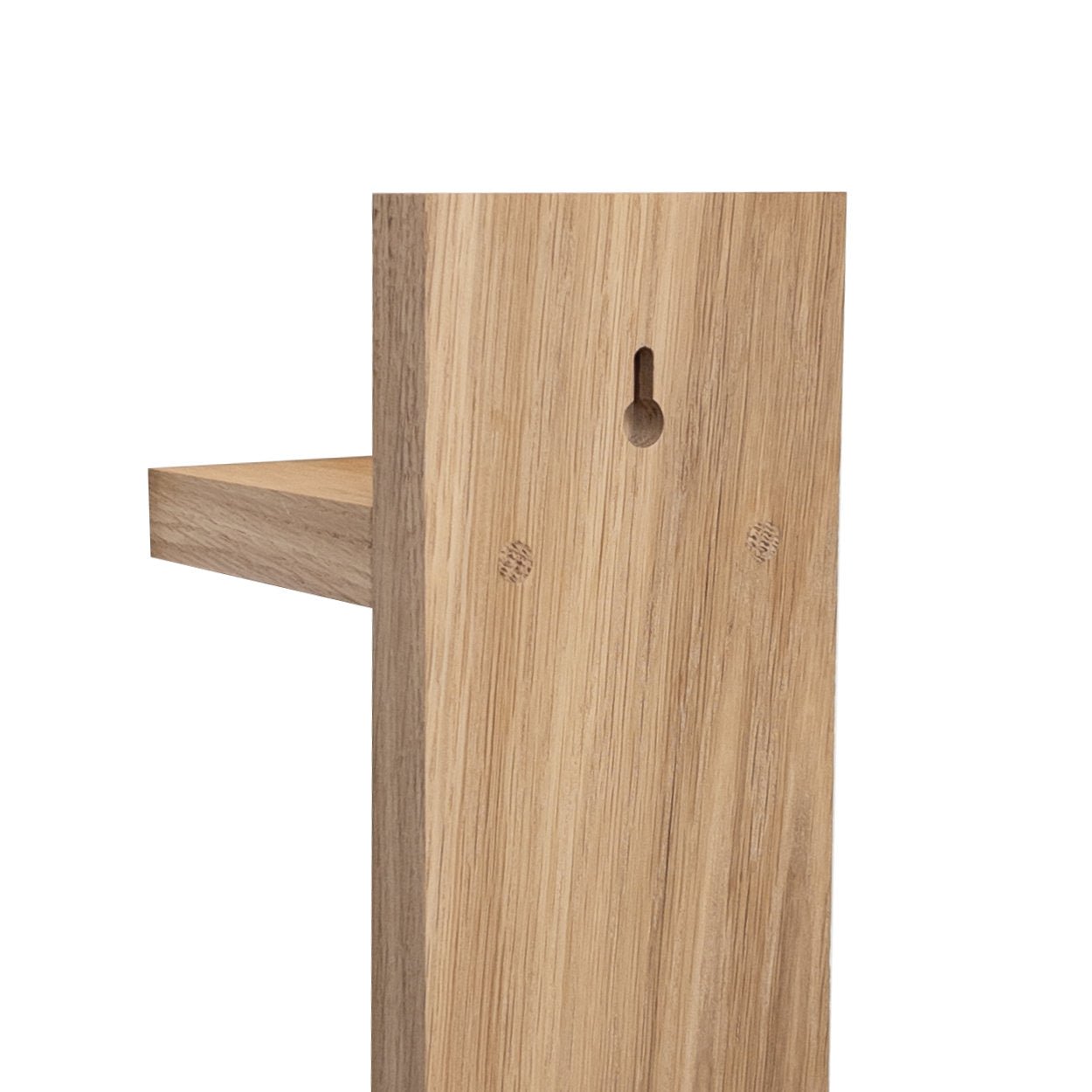 Vertical Wall Shelf: Solid Oak - uBaaHaus