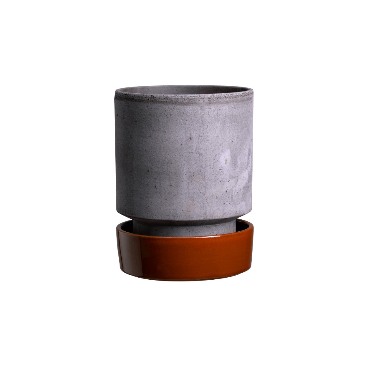 bergs potter hoff grey/rusty plant pot