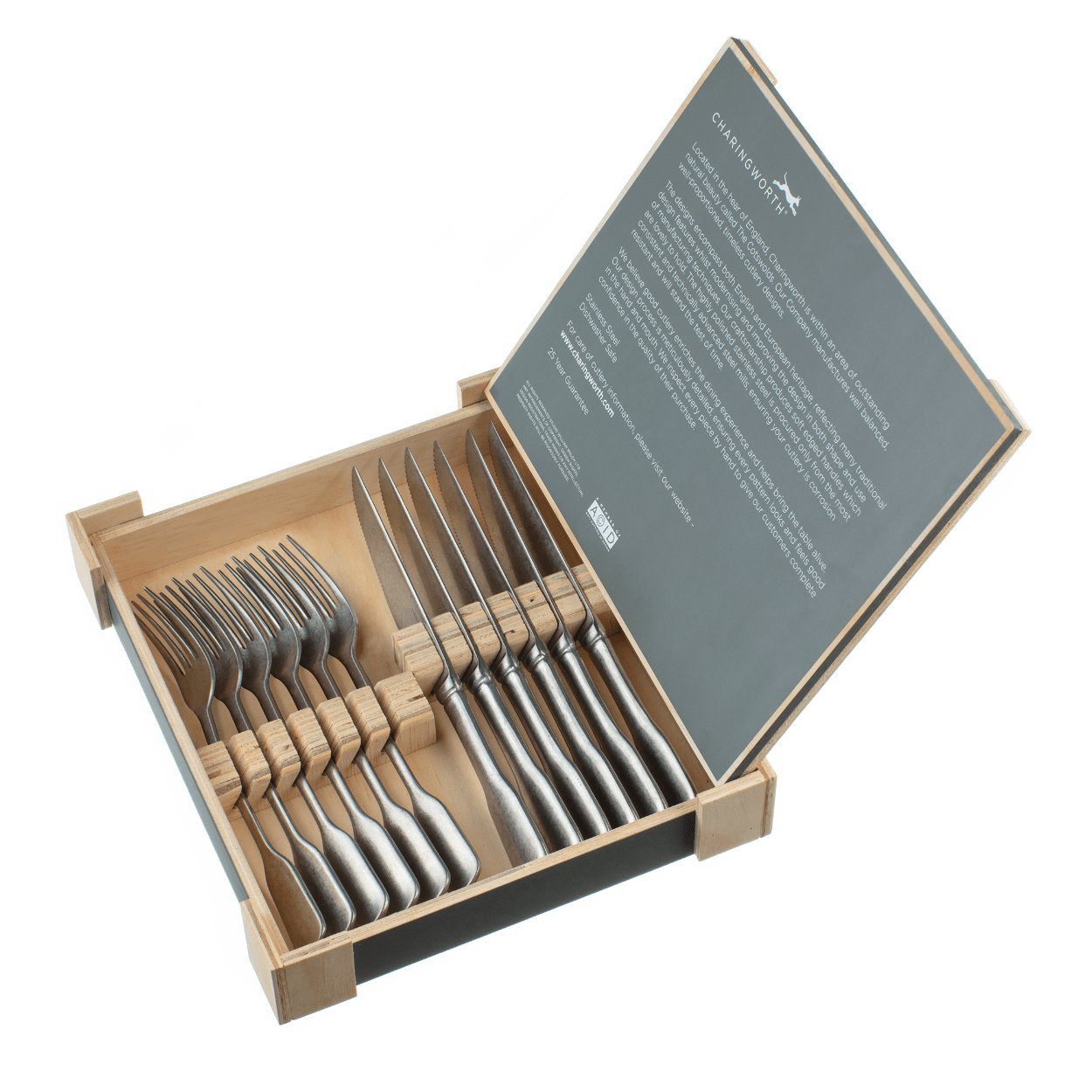 Charingworth Fiddle Vintage 12 PCS Steak Knife Set - uBaaHaus