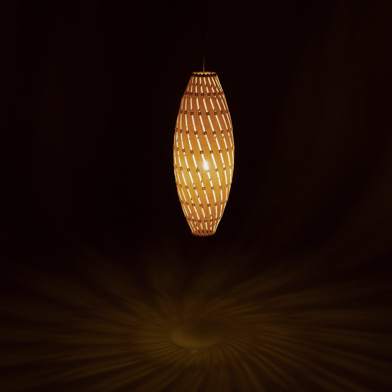 David Trubridge Ebb Family Roll Ceiling Pendant