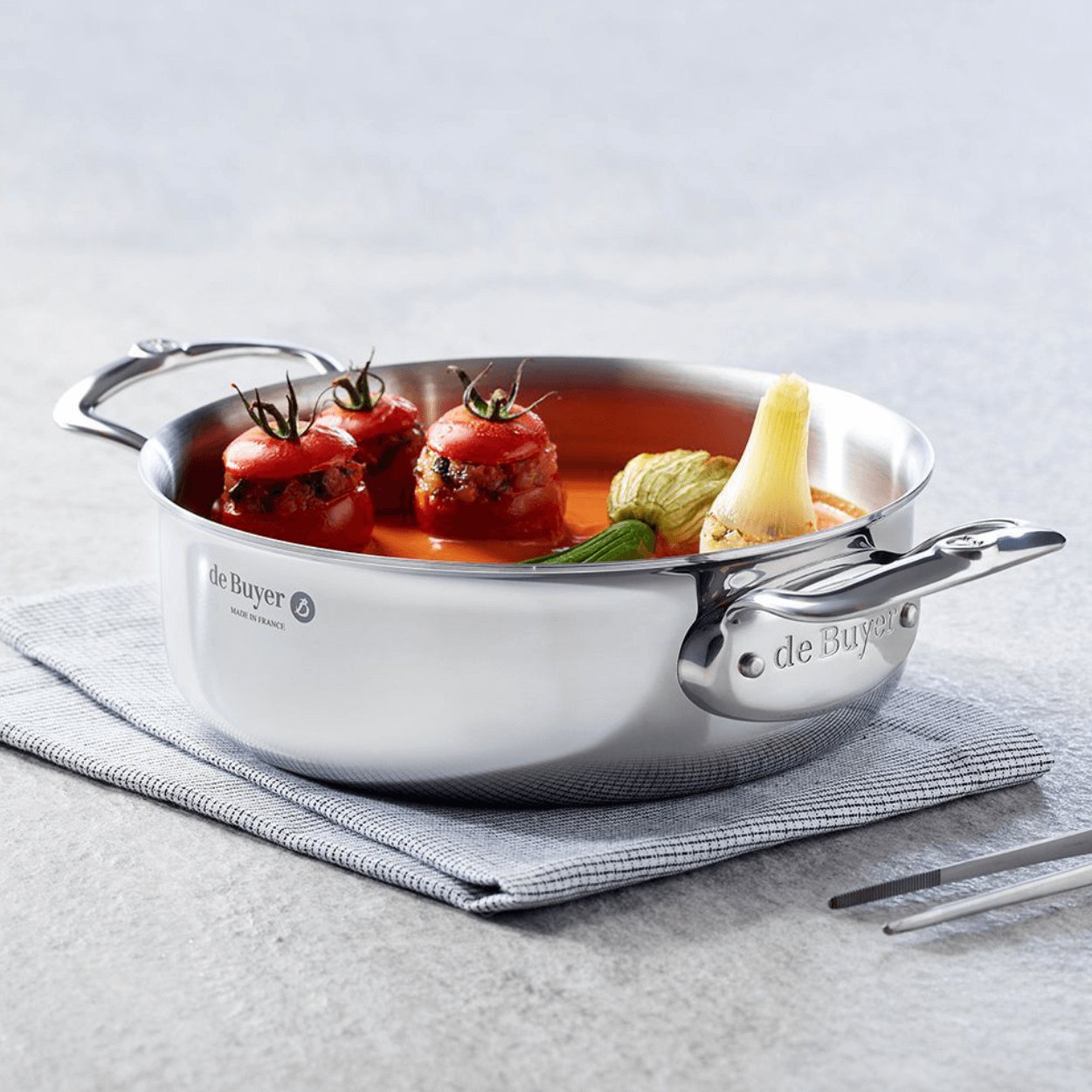 de Buyer 24cm Affinity Steel Sauté-Pan