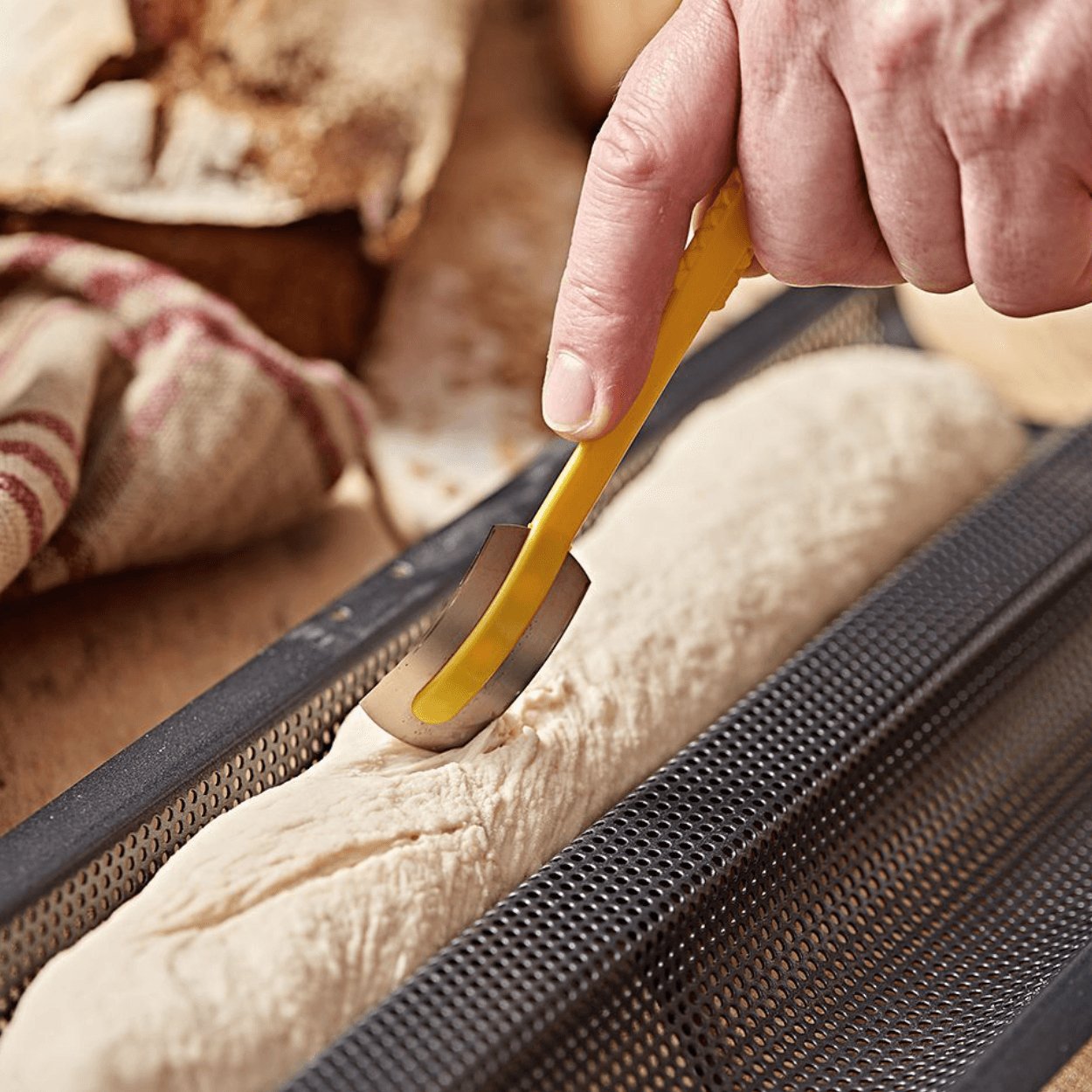de Buyer Non-Stick Double Baguette Perforated Baking Tray