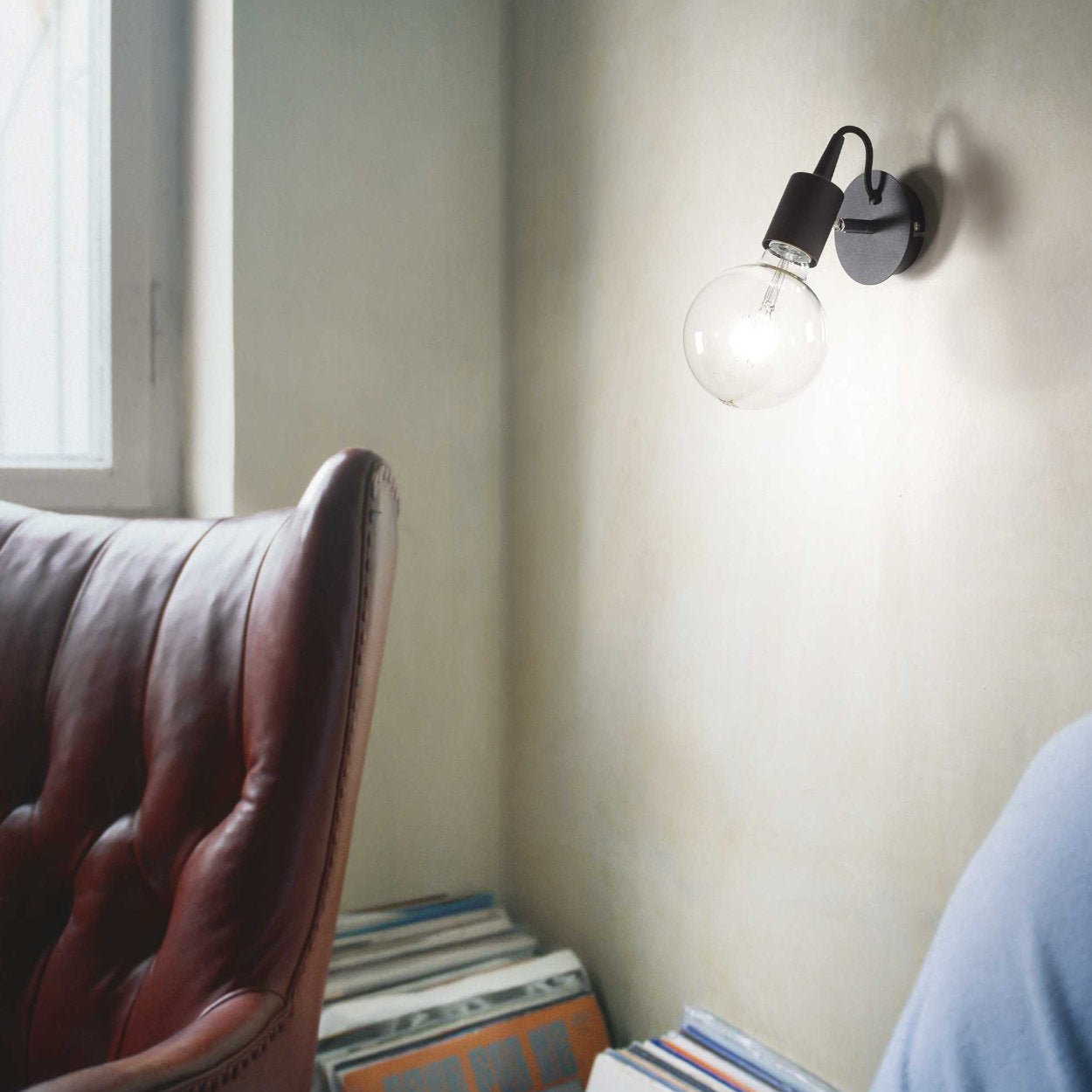 Ideal Lux Edison AP1 Wall Light - uBaaHaus