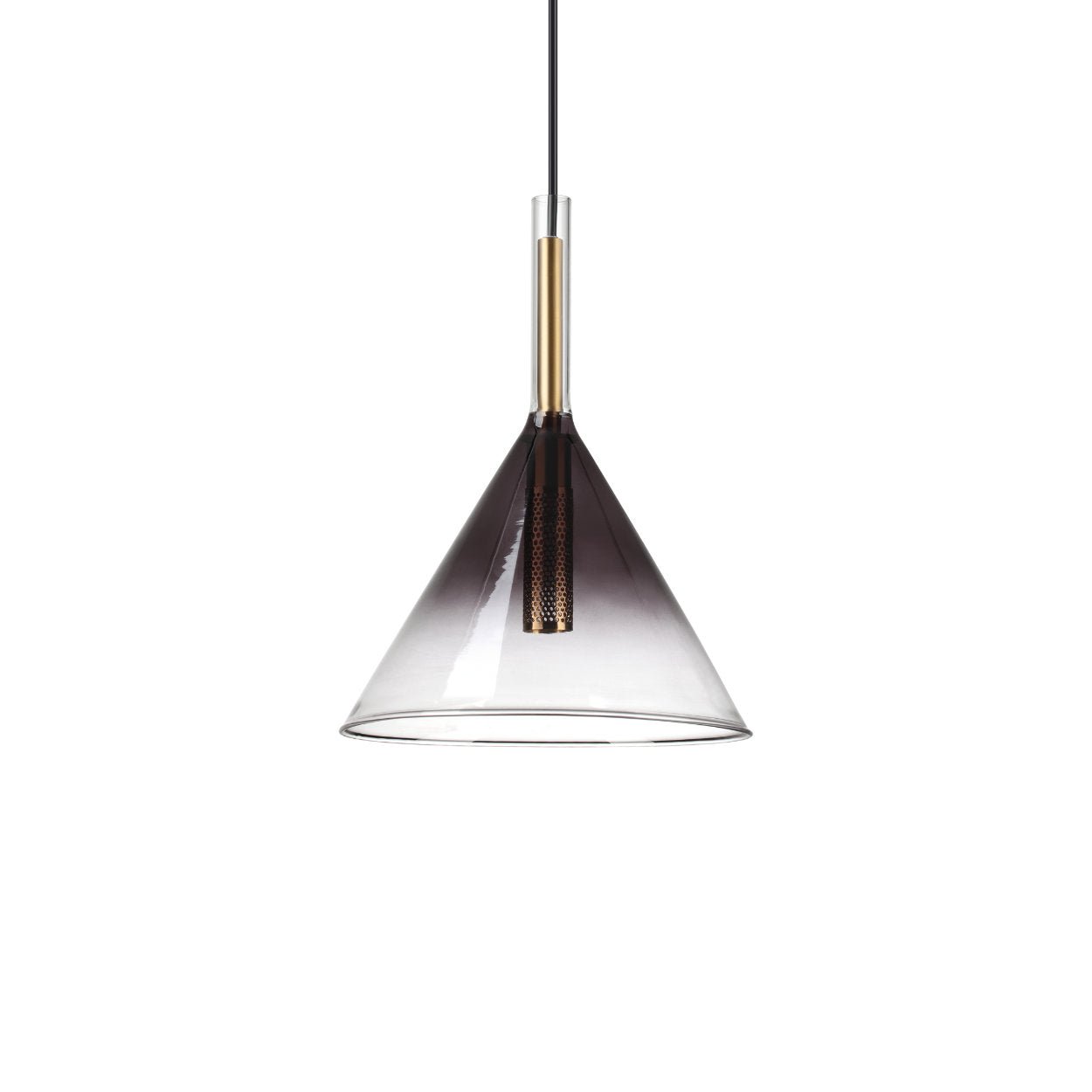 Ideal Lux Empire SP1 Cono Glass Pendant Light - uBaaHaus