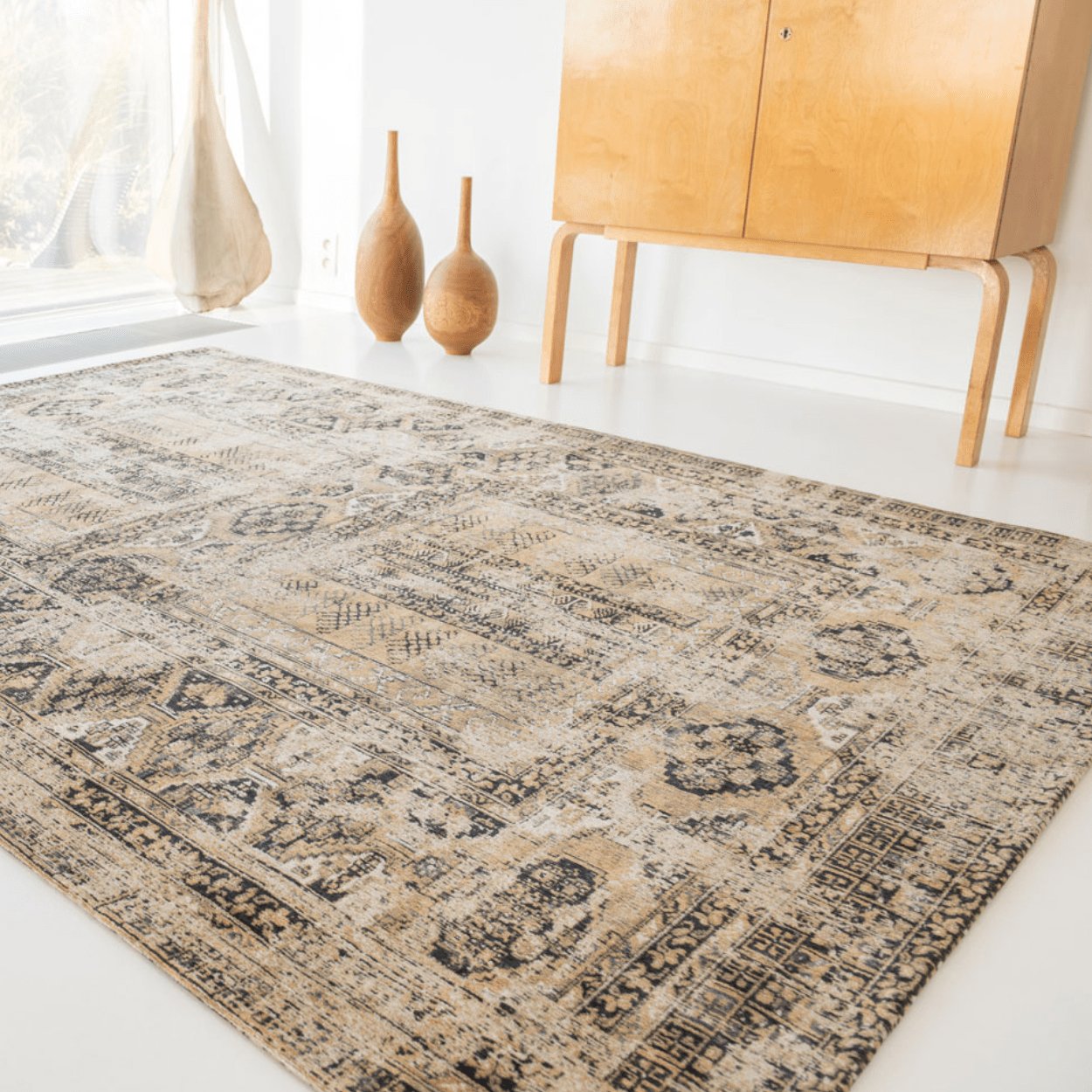 Louis De Poortere Agha Old Gold Rug - uBaaHaus