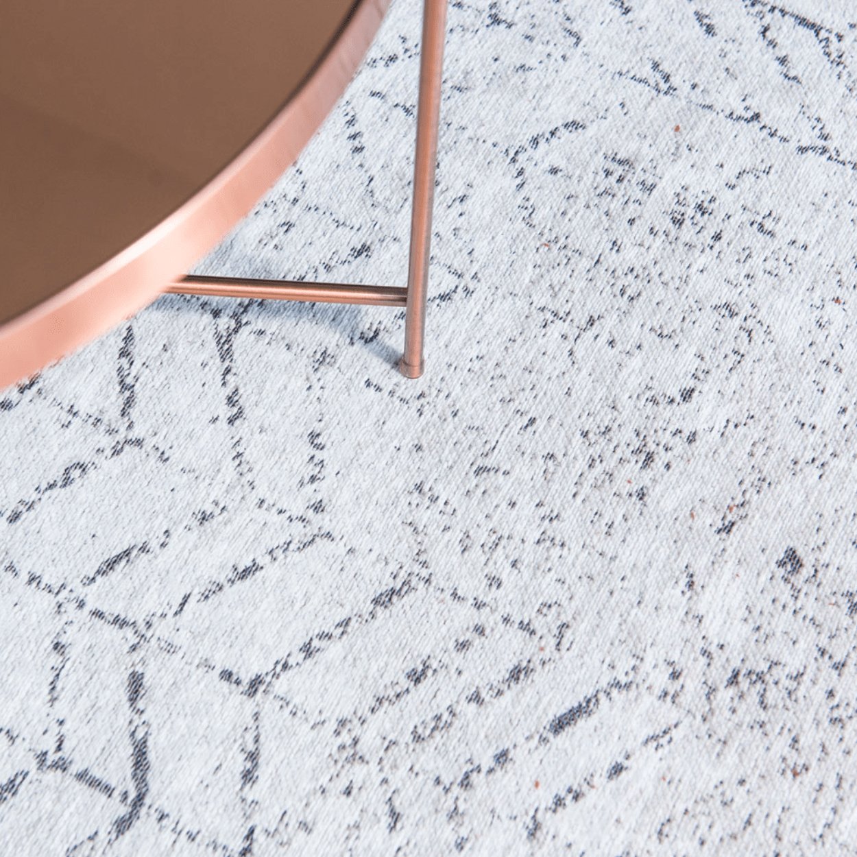 Louis De Poortere Black on White Rug