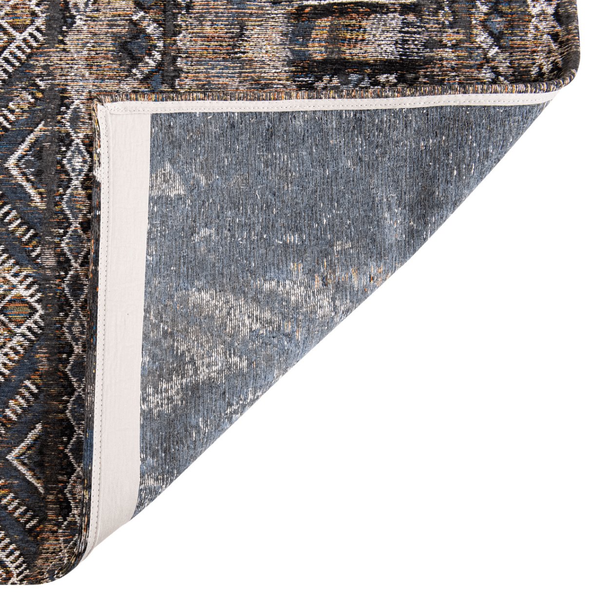 Louis De Poortere Black Rabat Rug - uBaaHaus