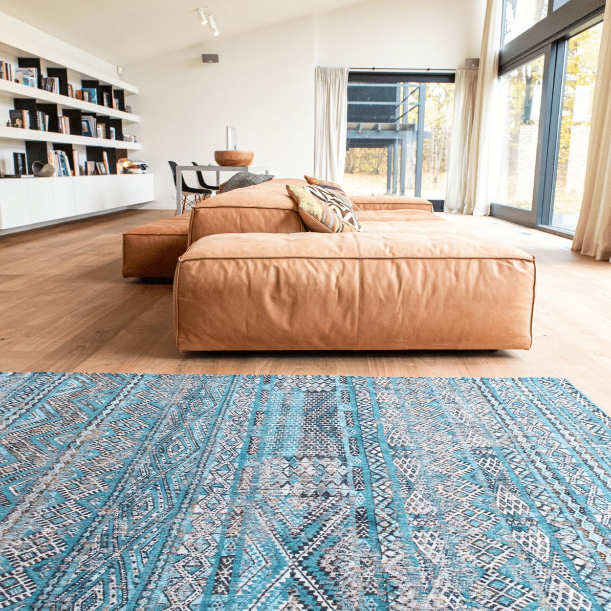 Louis De Poortere Zemmuri Blue Rug - uBaaHaus