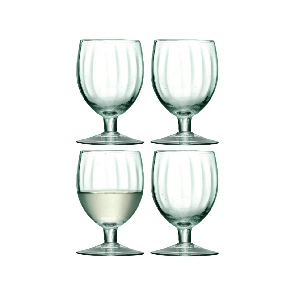 LSA Mia Wine Glass 350ml recycled part optic (4 Set) - uBaaHaus