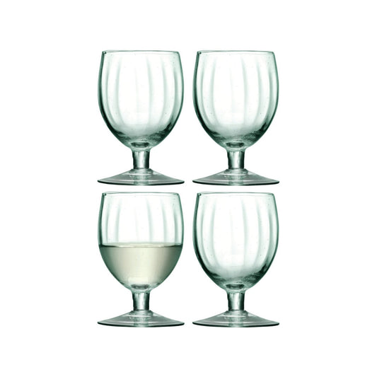 LSA Mia Wine Glass 350ml recycled part optic (4 Set) - uBaaHaus