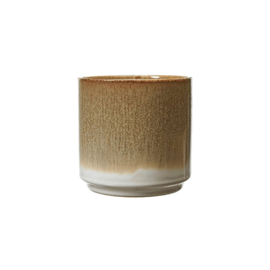 gilda plant pot with two toned glaze effect