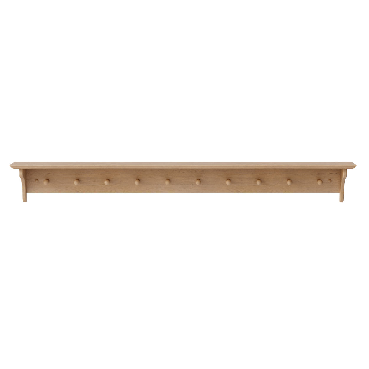 Oak Shelf With Brackets
