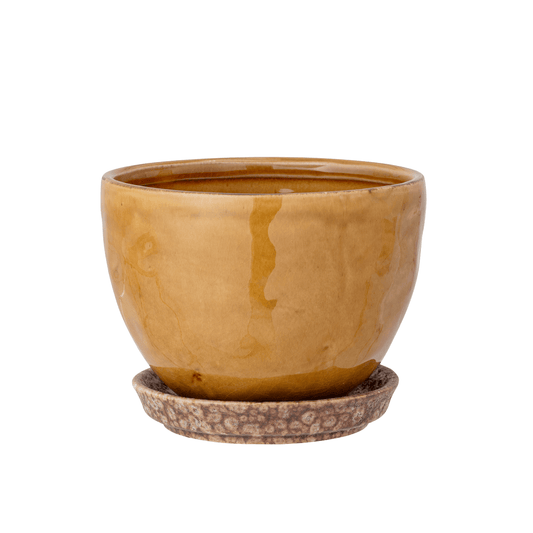 Bloomingville: Betje Stoneware Plant Pot with Saucer