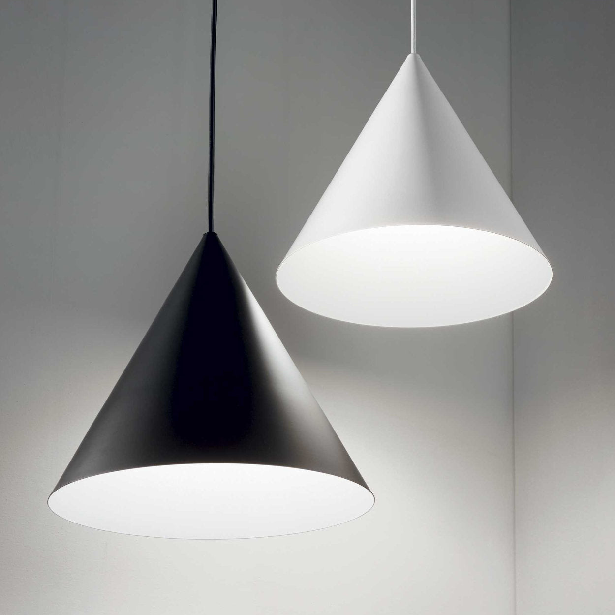 Ideal Lux A-Line SP1 D30 Cone Ceiling Pendant - uBaaHaus