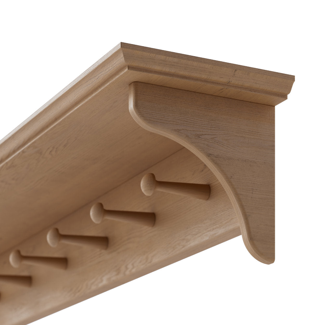Oak Shelf With Brackets