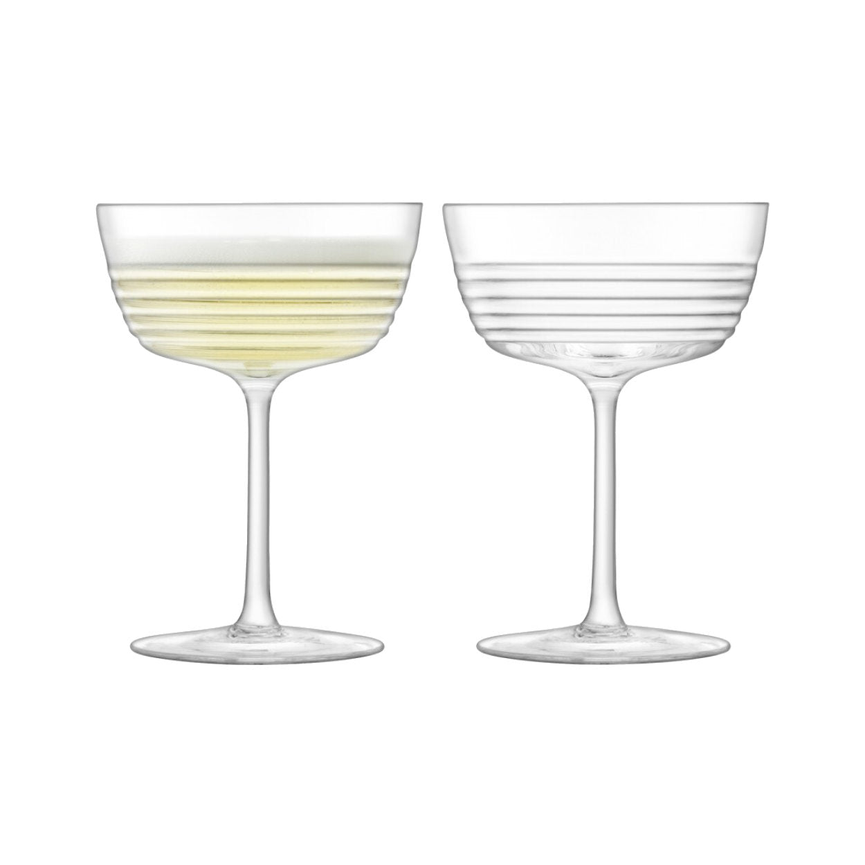 LSA Groove Champagne Glass 265ml (2 Set)