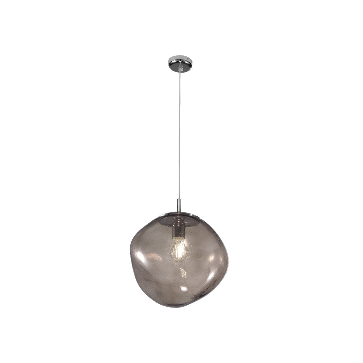 Metal Lux Saxa Irregular Glass Pendant Light