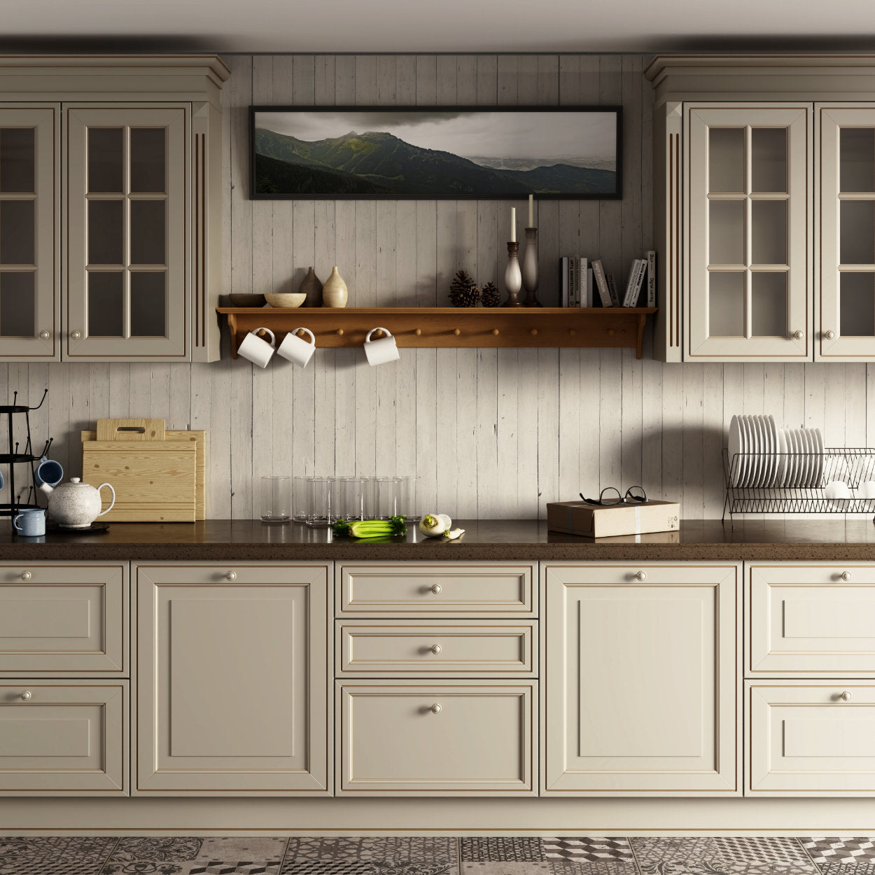 Oak Shelf With Brackets