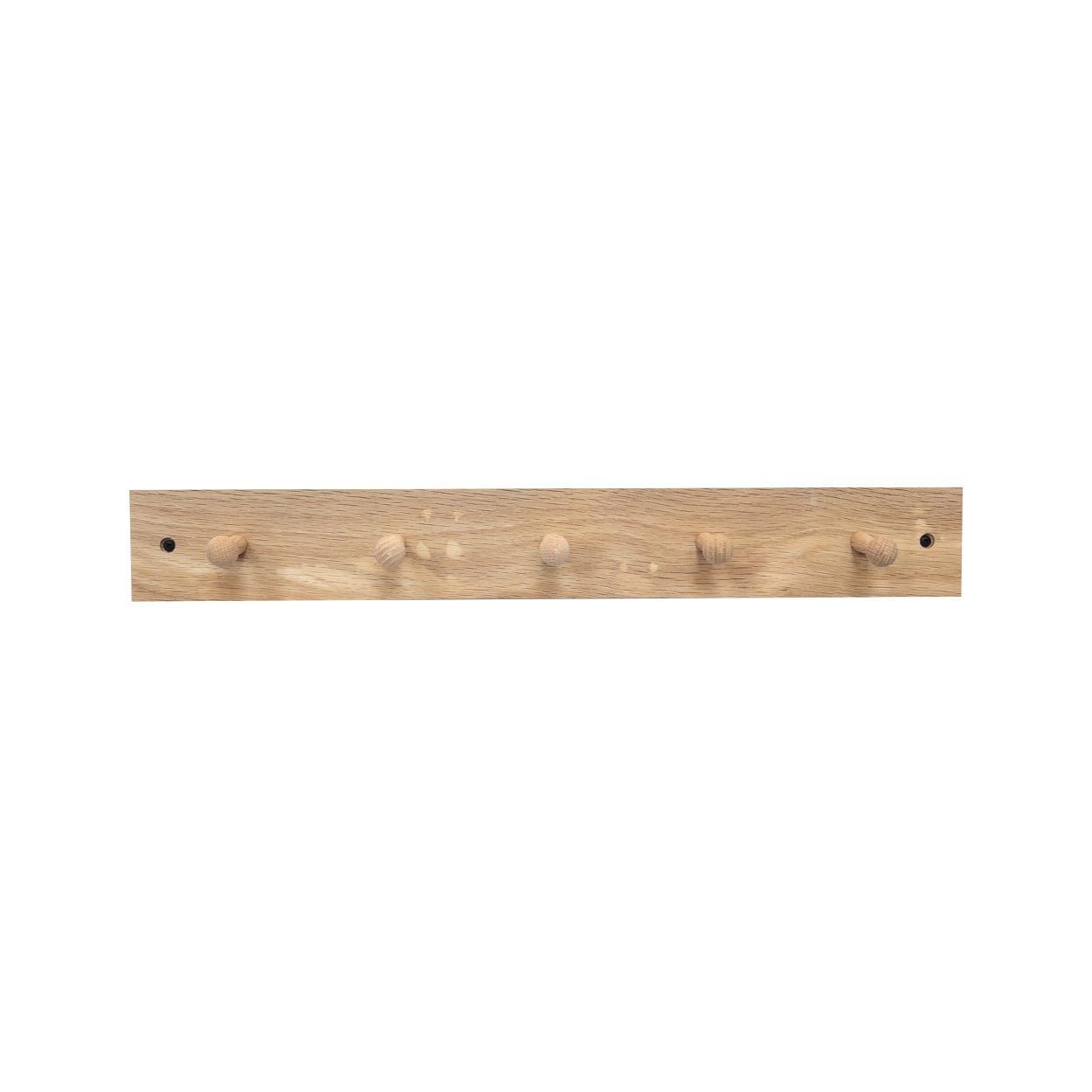 Oak Peg Rail - Exposed Hardware - uBaaHaus