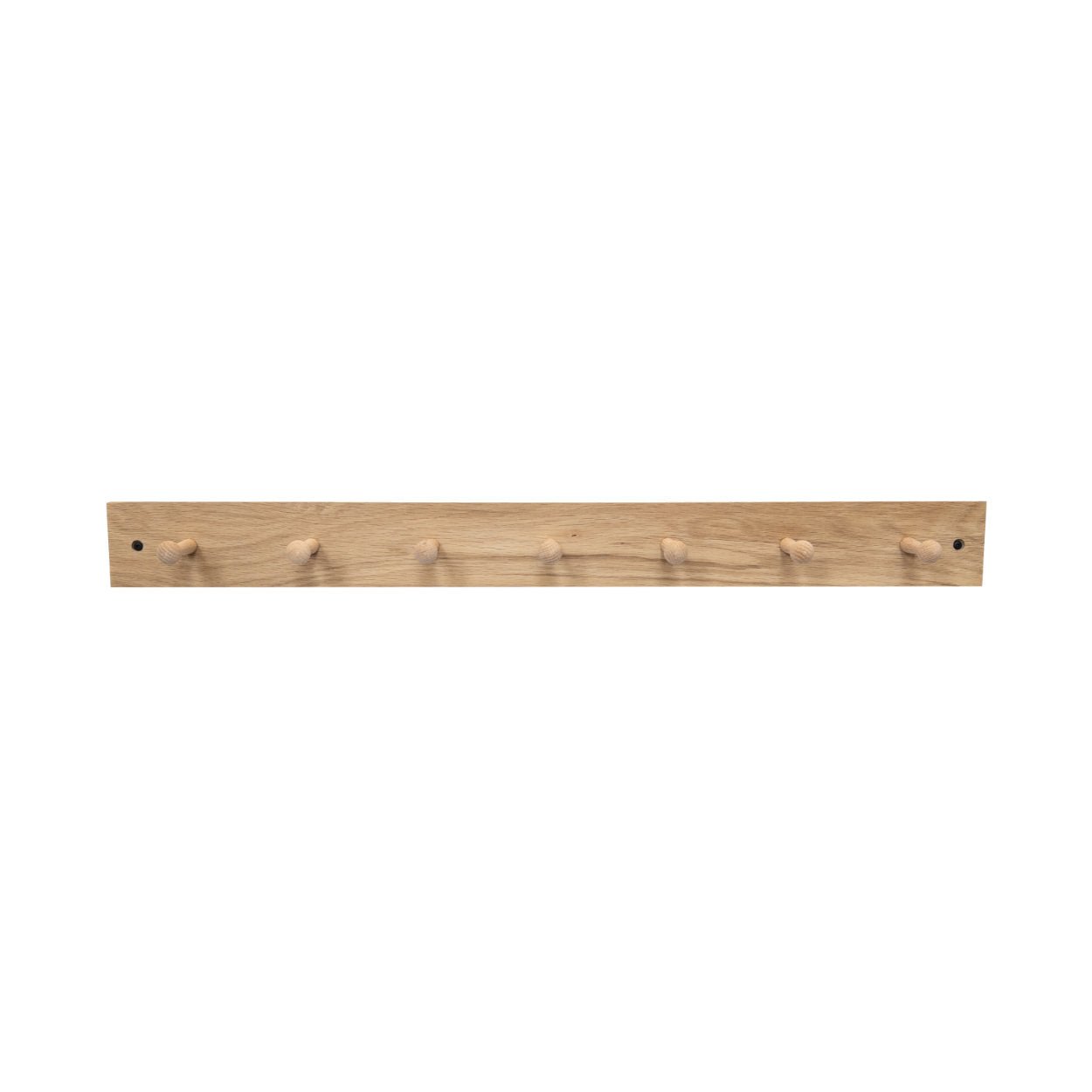 Oak Peg Rail - Exposed Hardware - uBaaHaus