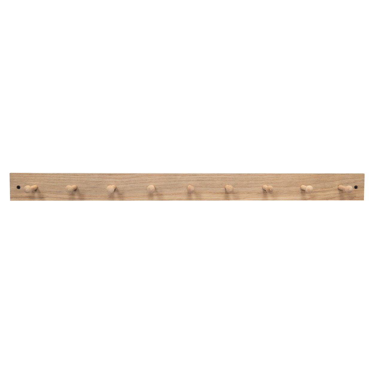 Oak Peg Rail - Exposed Hardware - uBaaHaus