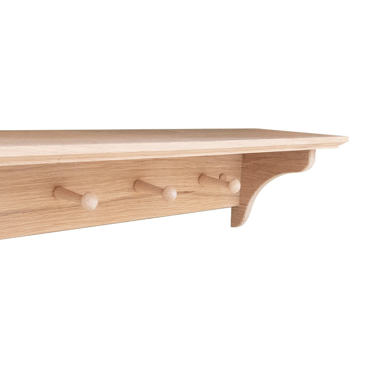 Oak Shelf With Brackets - uBaaHaus