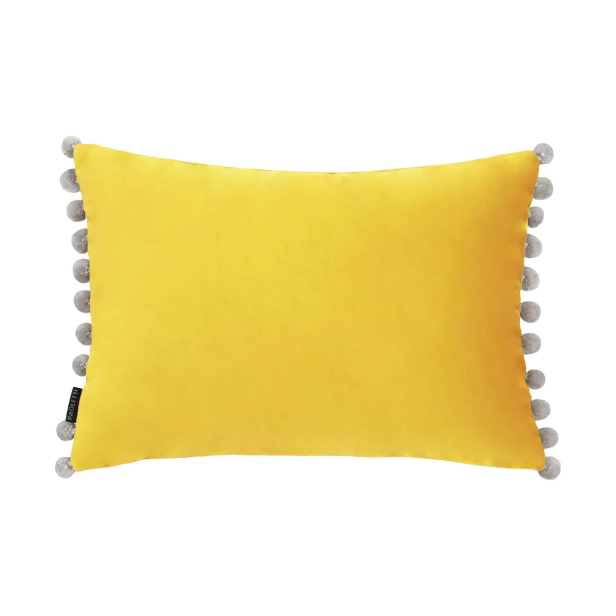 Paoletti - Mimosa Yellow Pom Pom Velvet Cushion