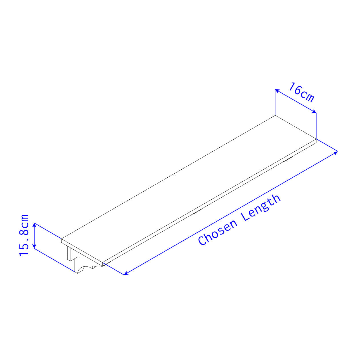 Shaker Shelf With Brackets