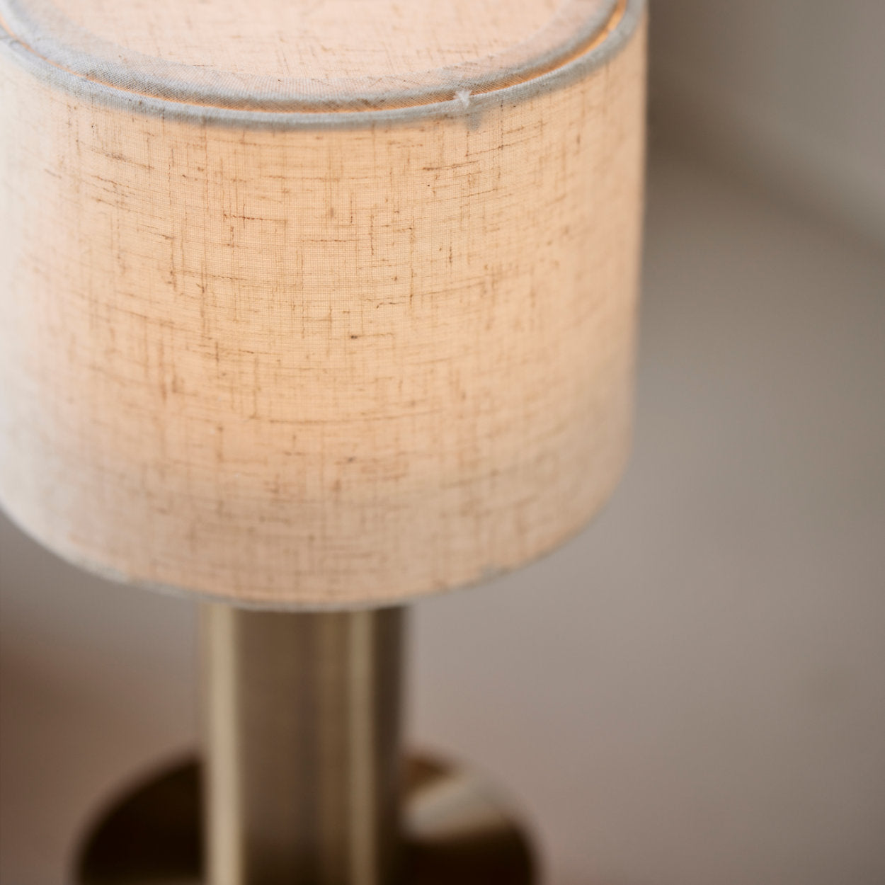 PR Home Tiara Rechargeable Table Lamp With Linen Shade