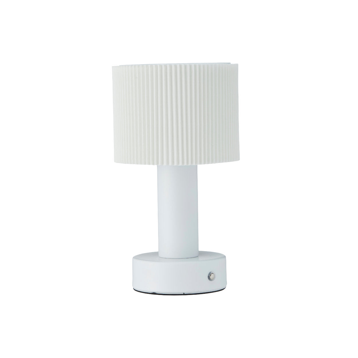 PR Home Tiara Rechargeable Table Lamp With Pleated Shade