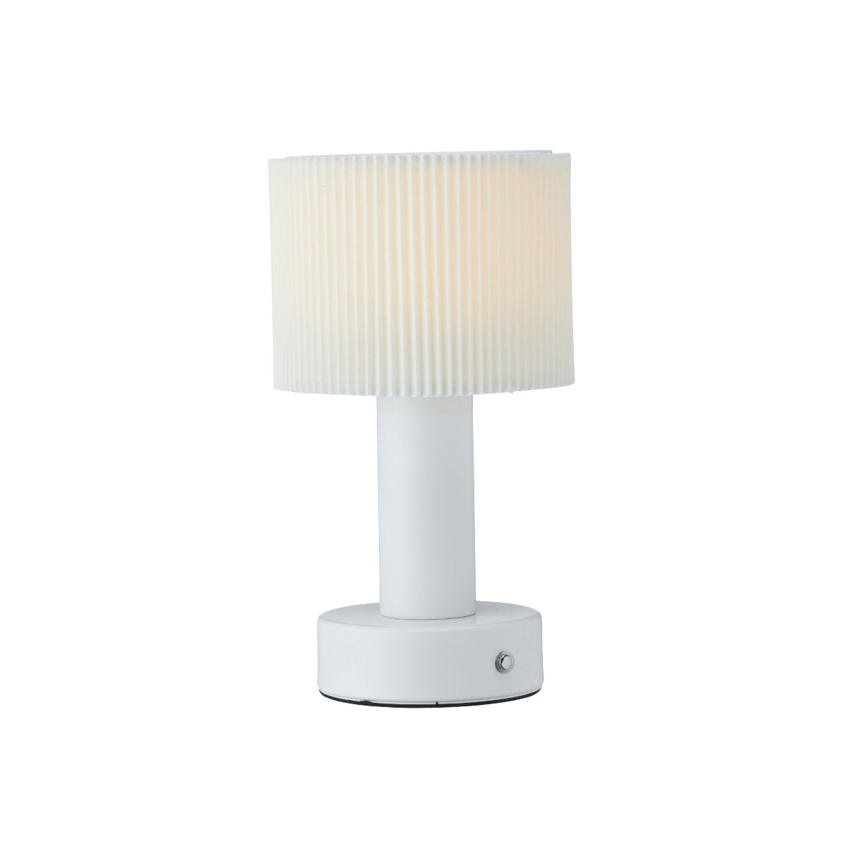 PR Home Tiara Rechargeable Table Lamp With Pleated Shade