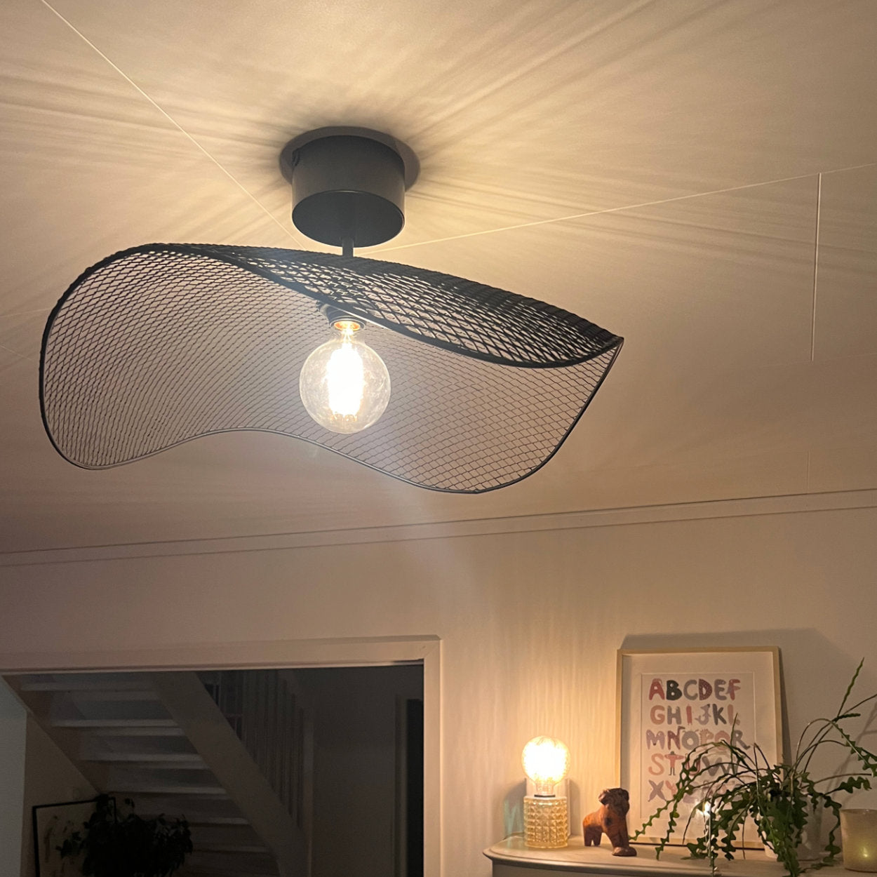 PR Home Vivi Black Mesh Ceiling Light