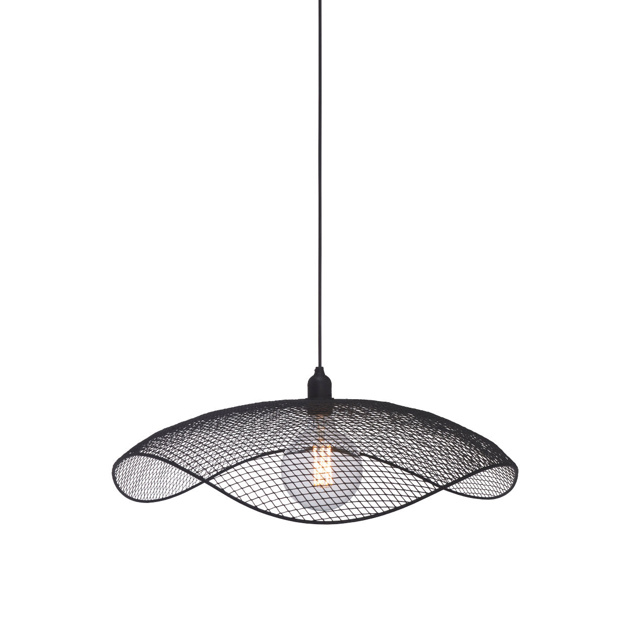 PR Home Vivi Black Mesh Pendant Light