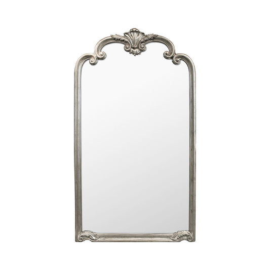 tall large palatial mirror in silver